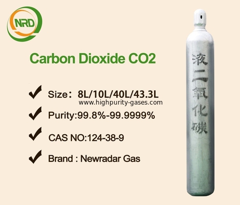 Carbon Dioxide Gas High Purity Gases Colorless Of 40L Cylinder