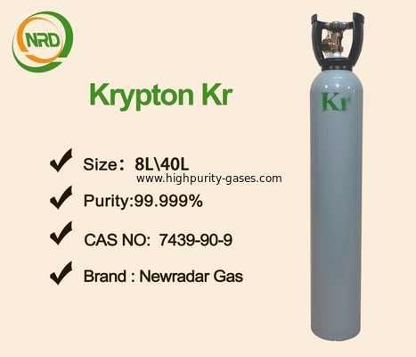 gaz exporté de krypton de catégorie avec le cylindre d'OIN 50L de la pureté 99,999%